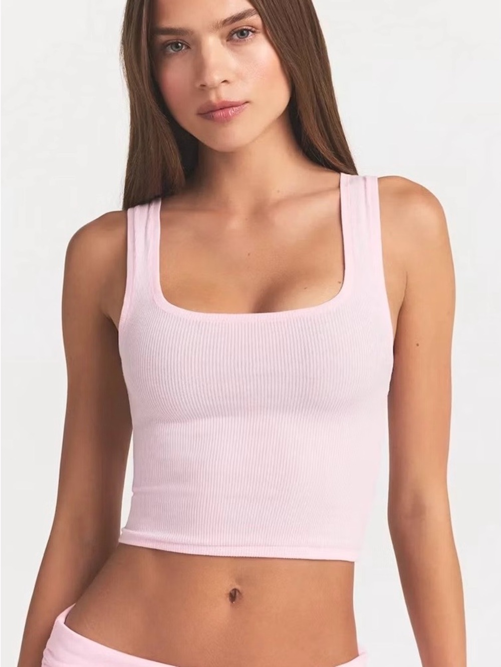 SKIMS Ribbed Tank Top in Cherry Blossom
